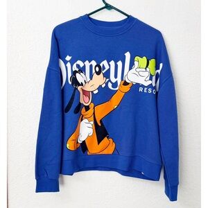 NWT DisneyParks Disneyland Resort Goofy Back to Front Pullover Sweatshirt - S